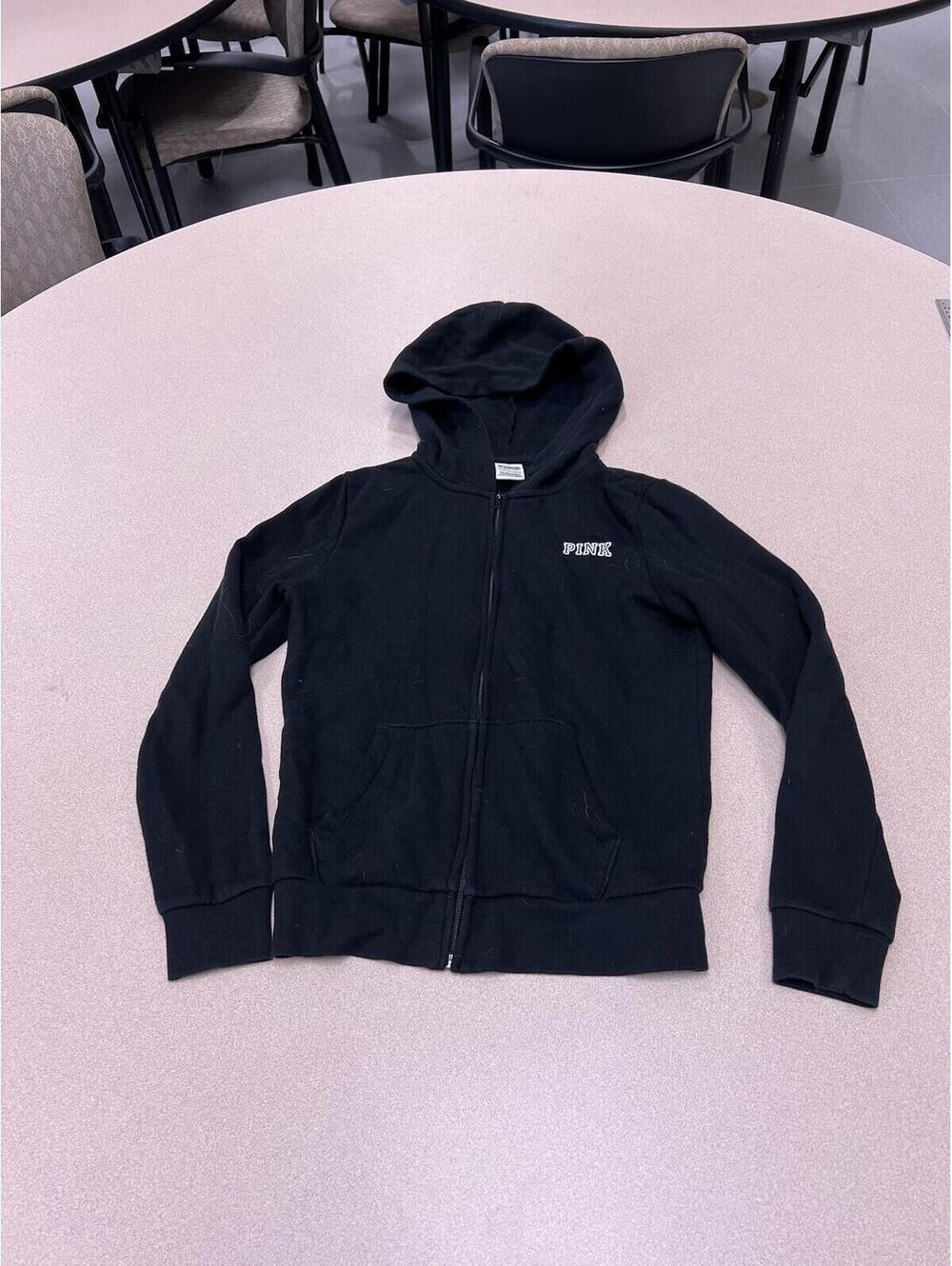 Victorias Secret Black Hoodie Zip Up  Size  XSmall 324